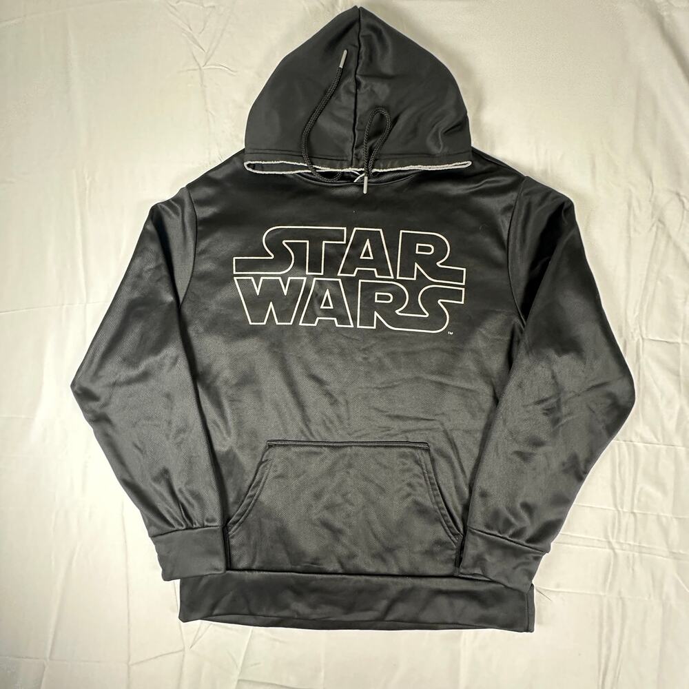 Star Wars Black Hoodie Mens Large Pullover Fleece Sweatshirt